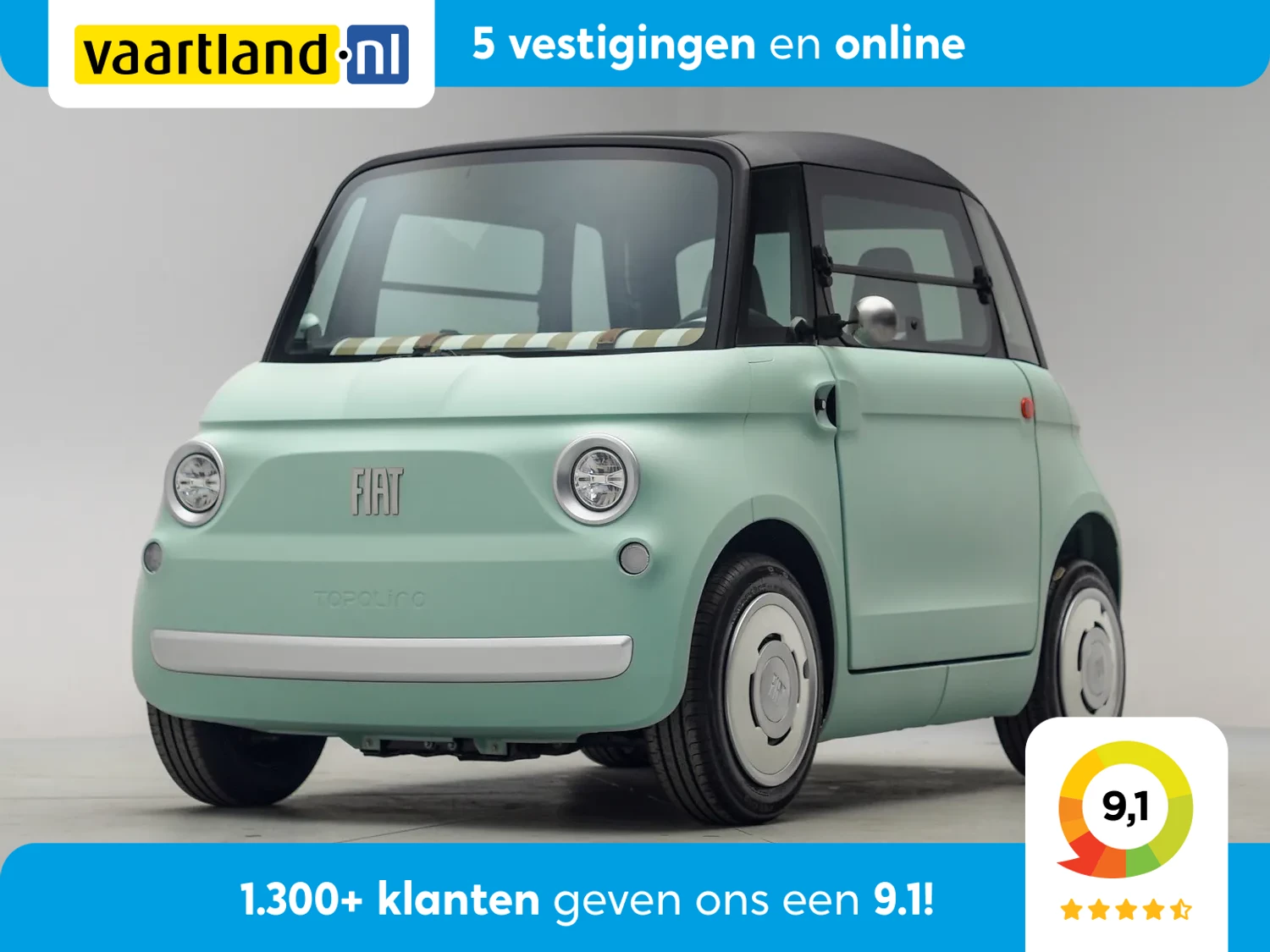 Fiat Topolino 75KM [ Panoramadak Direct leverbaar Inclusief 2 jaar garantie ]