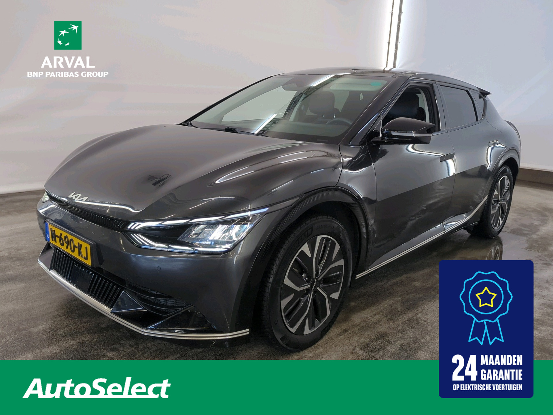 Kia EV6 77.4 kWh 229pk Plus | SOH 100% | Leder | Stuur- en stoelverwarming | Warmtepomp | Premium Sound | Elektrische stoelen |19"