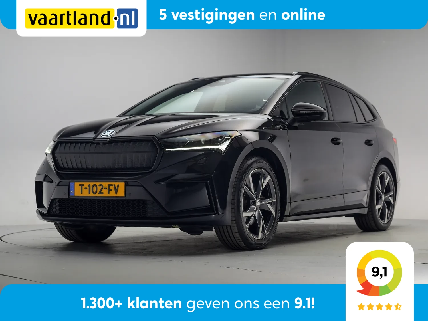 Škoda Enyaq iV 80 Sportline 3-Fase [ Navi Half-leder Camera Stoelverwarming ]