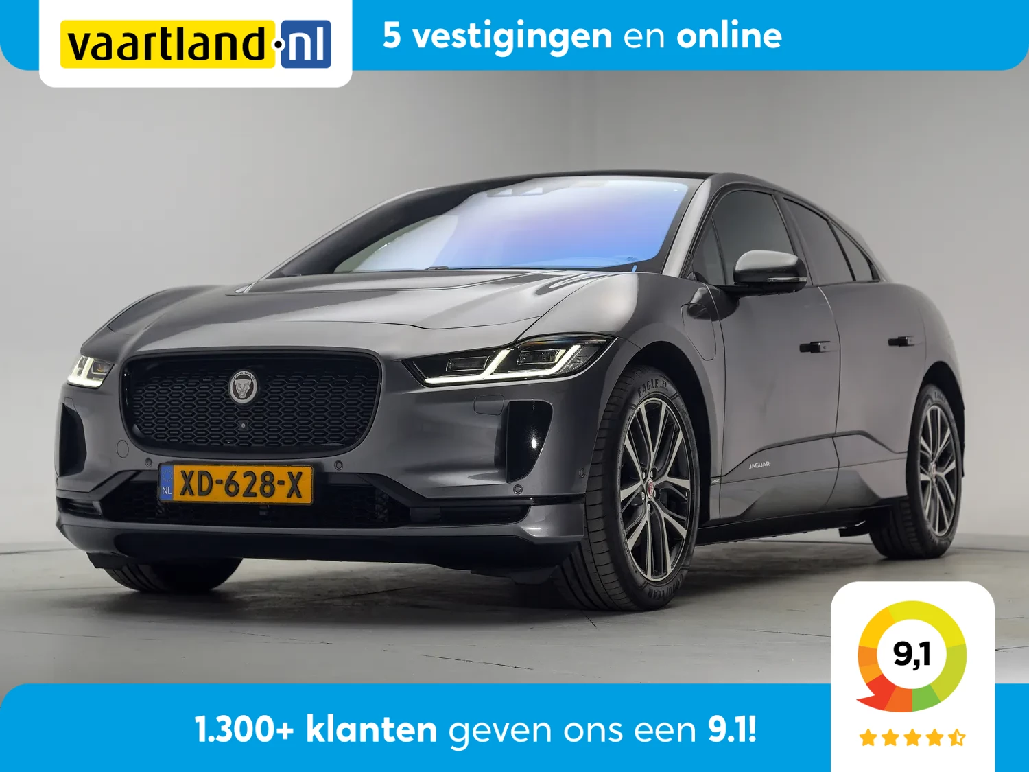 Jaguar I-PACE EV400 HSE 90kWh [ Panorama Navi Apple/Android Adapt.cruise Memory Stoel- en stuurverwarming ]