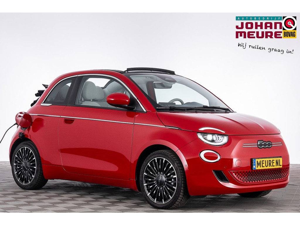 Fiat 500e CABRIO 42kWh La Prima | SOH: 97,65% | 'ROSSO PASSIONE'