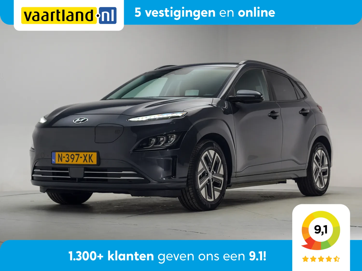 Hyundai Kona EV Premium 64 kWh [ Adapt.cruise Navi Apple/Android Head-up Camera Stoelverwarming ]