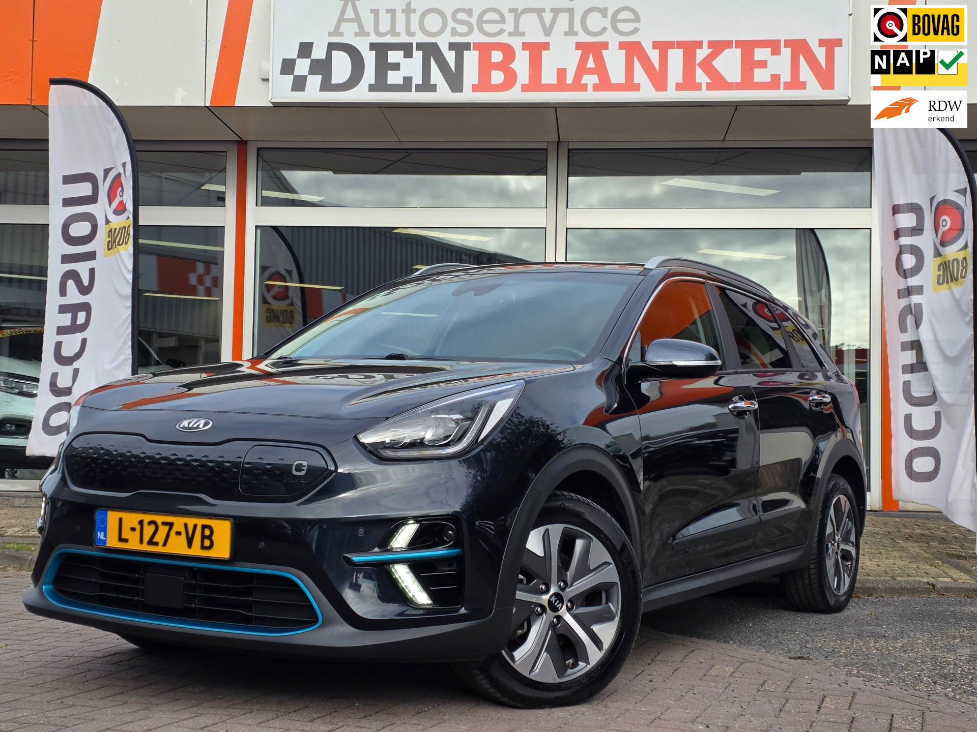 Kia e-Niro DynamicPlusLine 64 kWh BJ.2021 / Navi / Open Dak / SOH 95% / Clima / Stoelverwarming / Camera / 17"Lmv !!