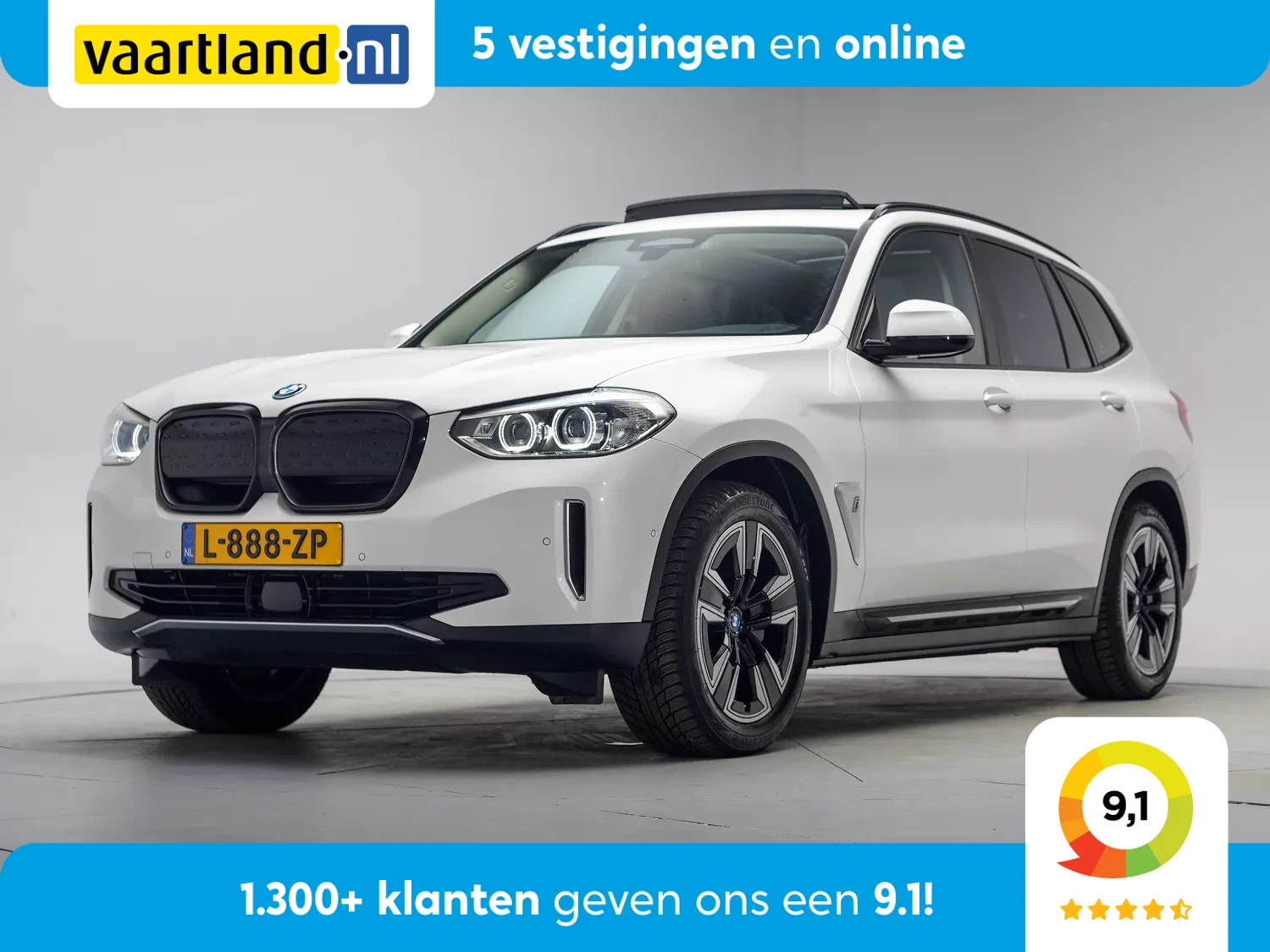 BMW iX3 Executive 80 kWh 3 fase [ Panorama Navi Apple / Android Adapt.cruise Leder Stoelverwarming ]