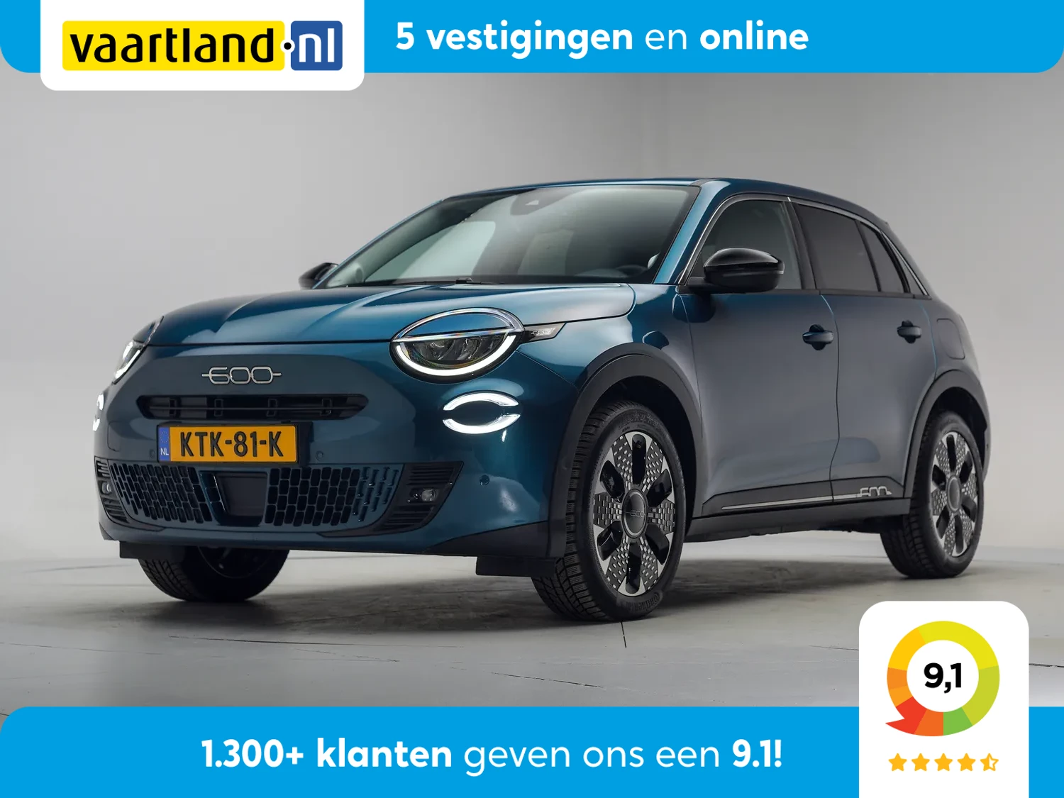 Fiat 600e La Prima 54 kWh [ Navi Camera Apple/Android Leder Stoelverwarming ]