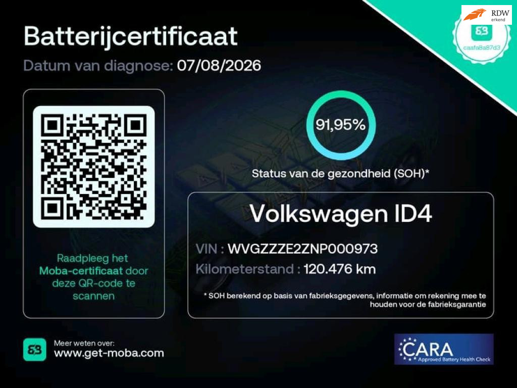 Volkswagen ID.4 Business 77 kWh IQ Matrix Trekhaak 92% SOH Rijklaarprijs!