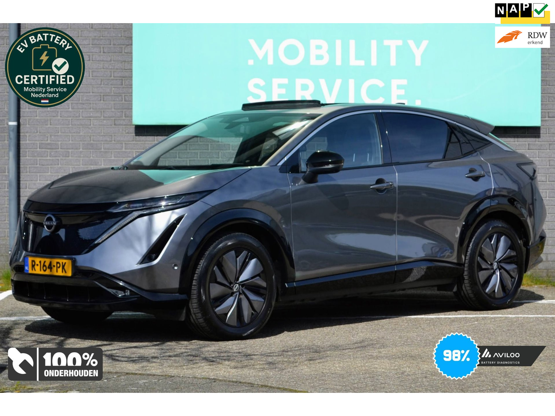Nissan ARIYA Evolve 91 kWh SOH98% Wpomp CarPlay Pano Leder LED CAM