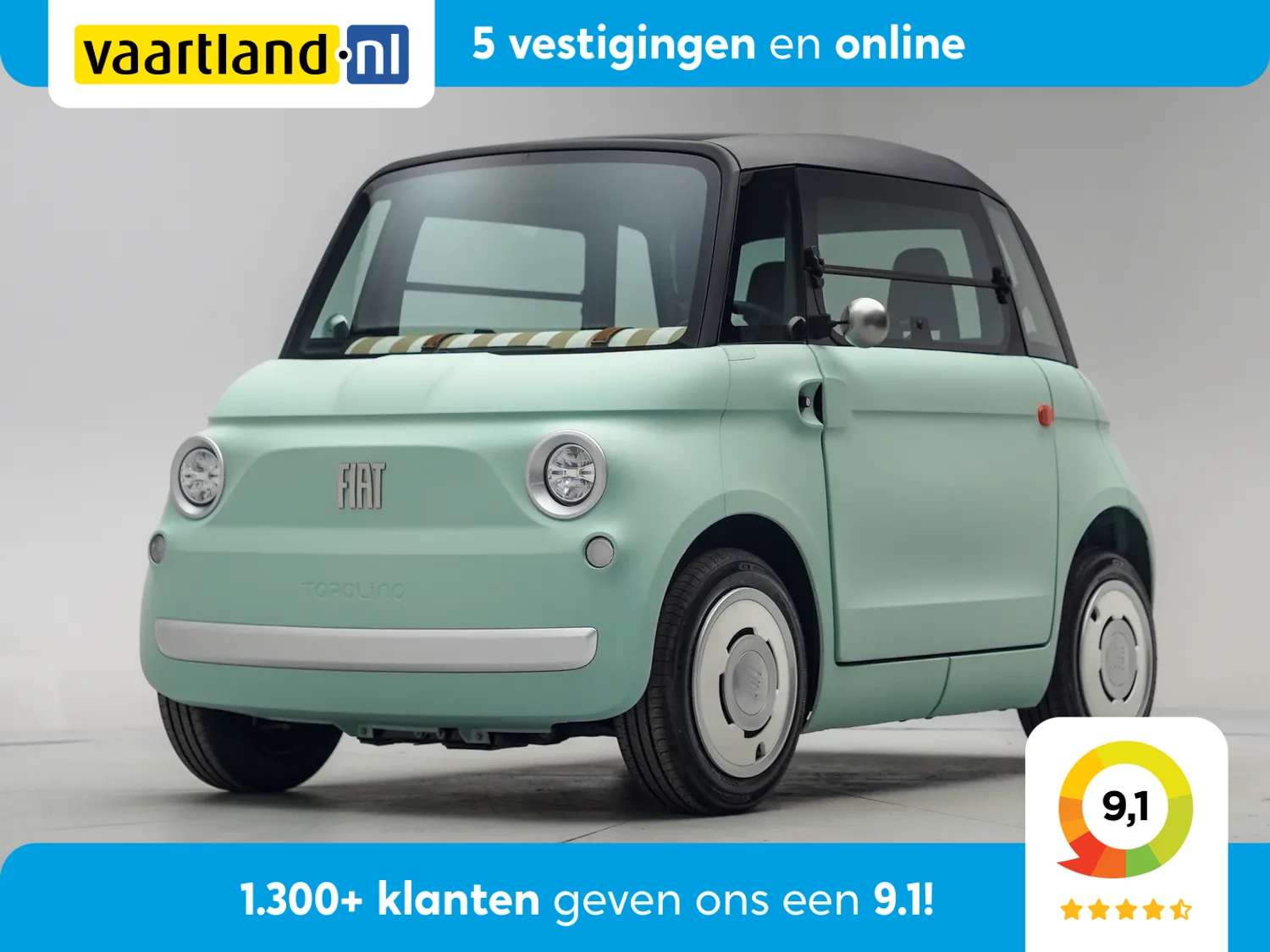Fiat Topolino 75KM [ Panoramadak Direct leverbaar Inclusief 2 jaar garantie ]