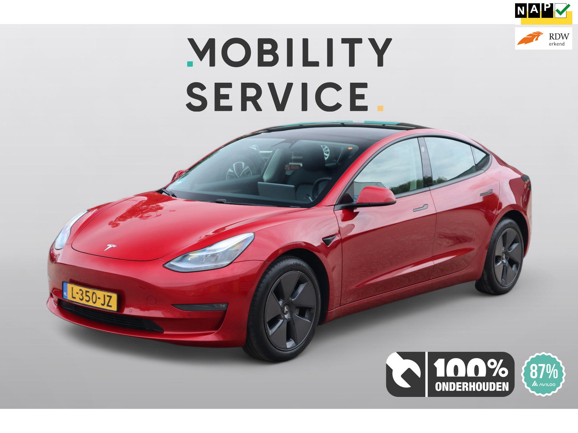 Tesla Model 3 Long Range AWD 75 kWh SOH 87% AutoPilot wpomp facelift