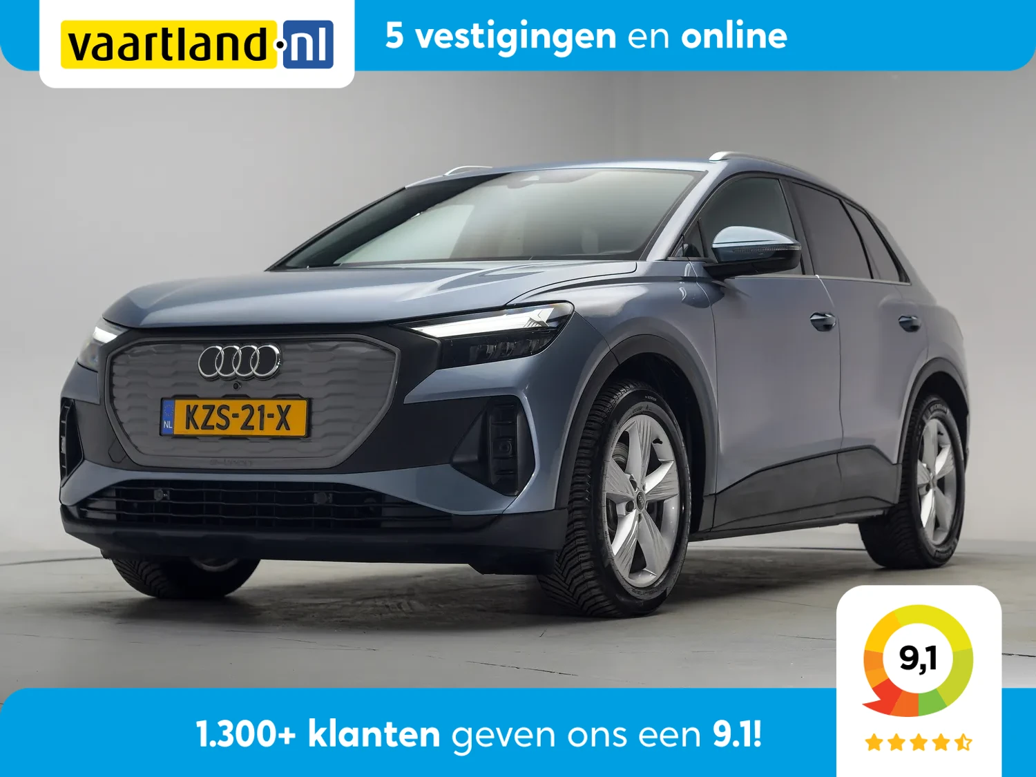 Audi Q4 e-tron 45 quattro 265pk Launch edition 77 kWh 3-fase SoH 94.4% [ Head-up Apple/Android Adapt.cruise ]