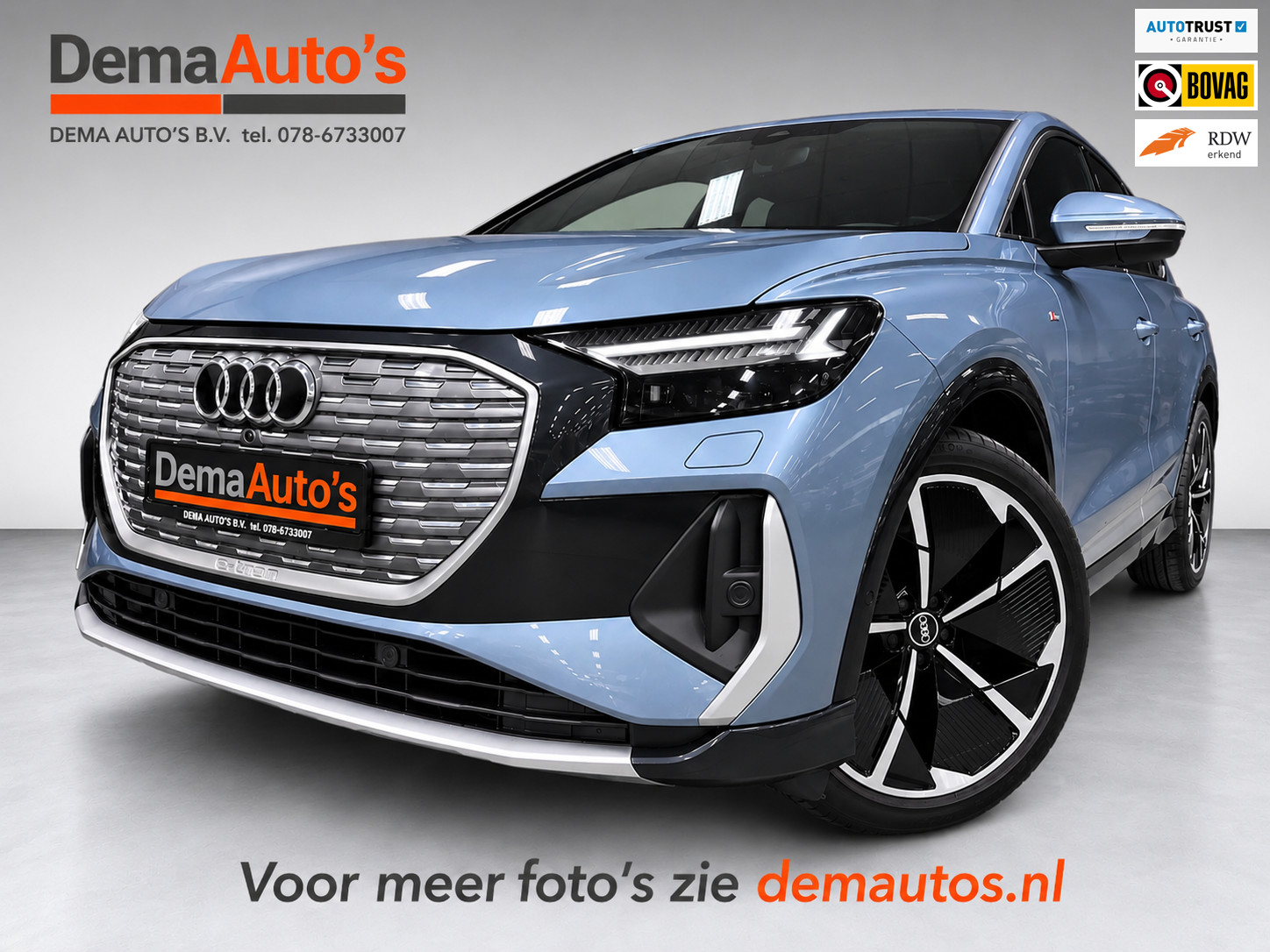 Audi Q4 Sportback e-tron 50 quattro 21" 3X S-LINE LEDER+ M-STOELEN/PANO/H-UP/SONOS/DAB/CARPLAY/ADAPT-CRUISE///