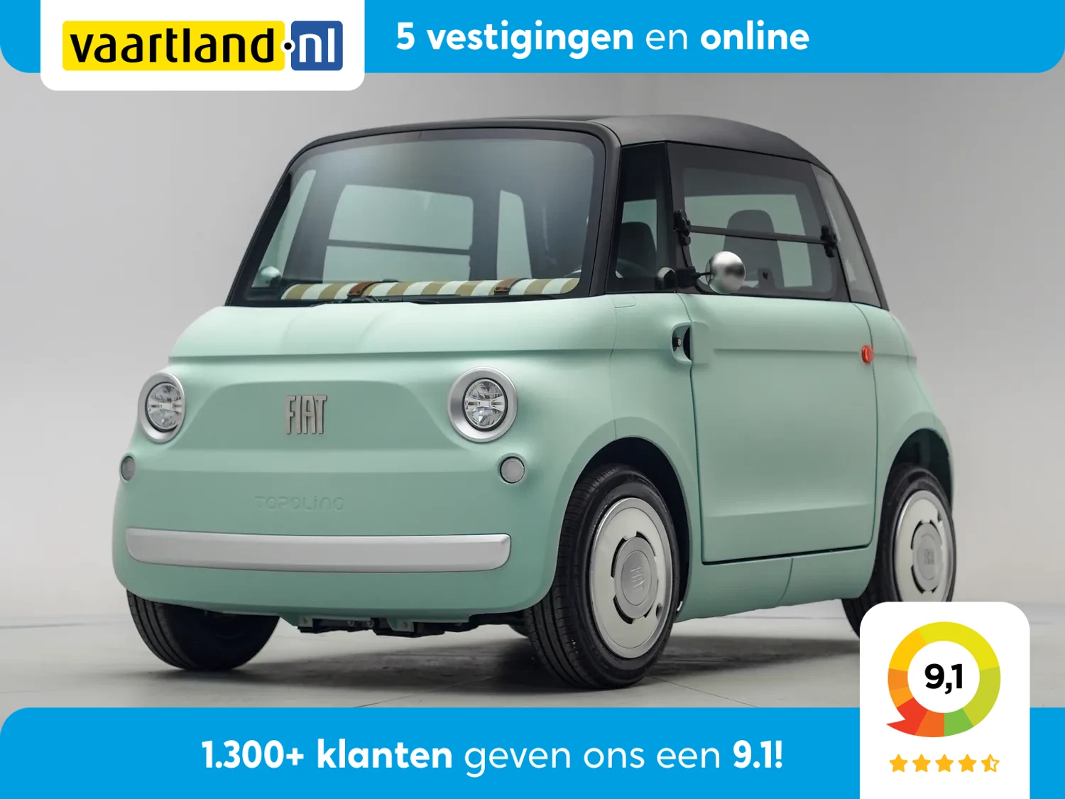 Fiat Topolino 75KM [ Panoramadak Direct leverbaar Inclusief 2 jaar garantie ]