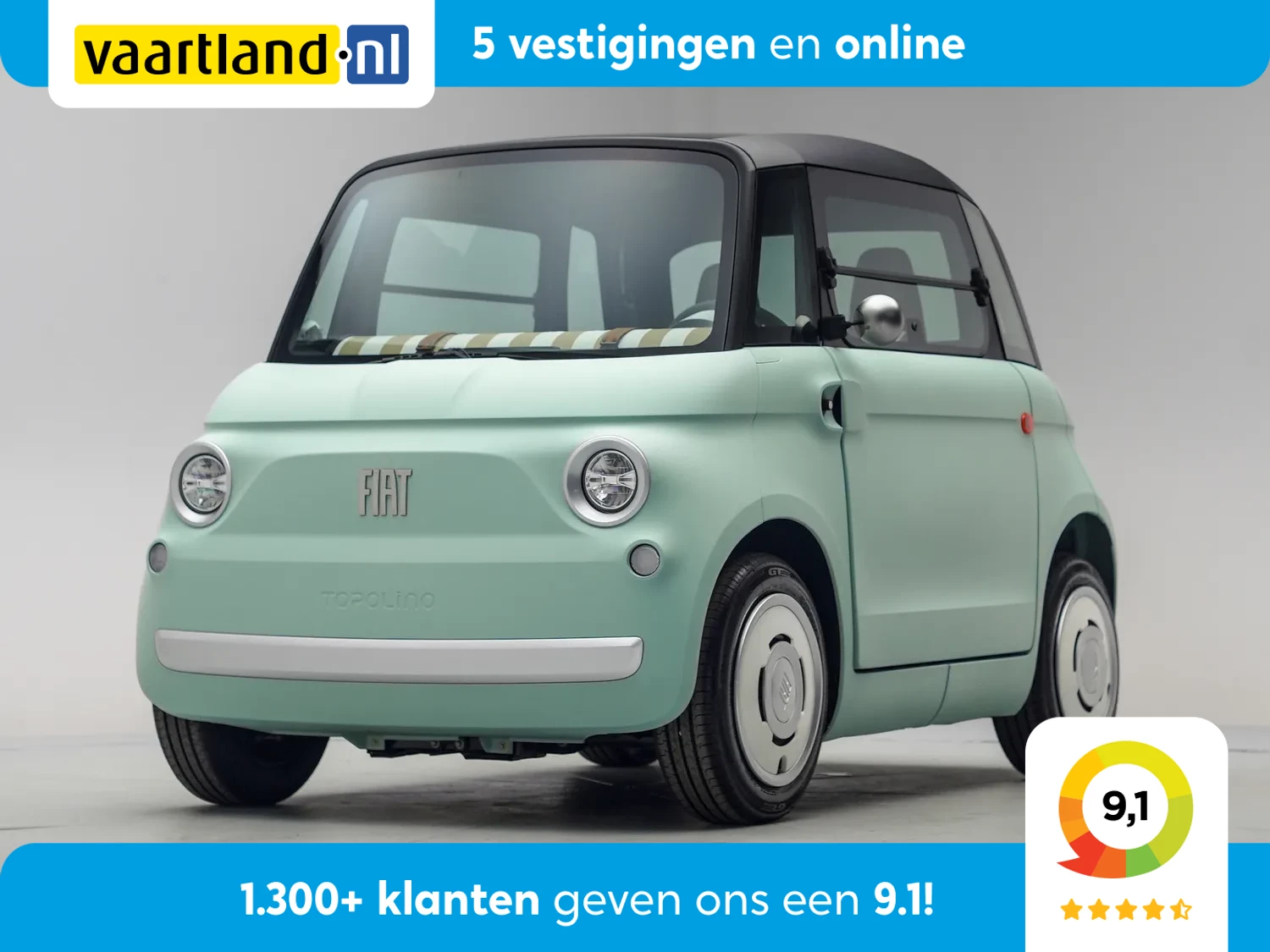 Fiat Topolino 75KM [ Panoramadak Direct leverbaar Inclusief 2 jaar garantie ]
