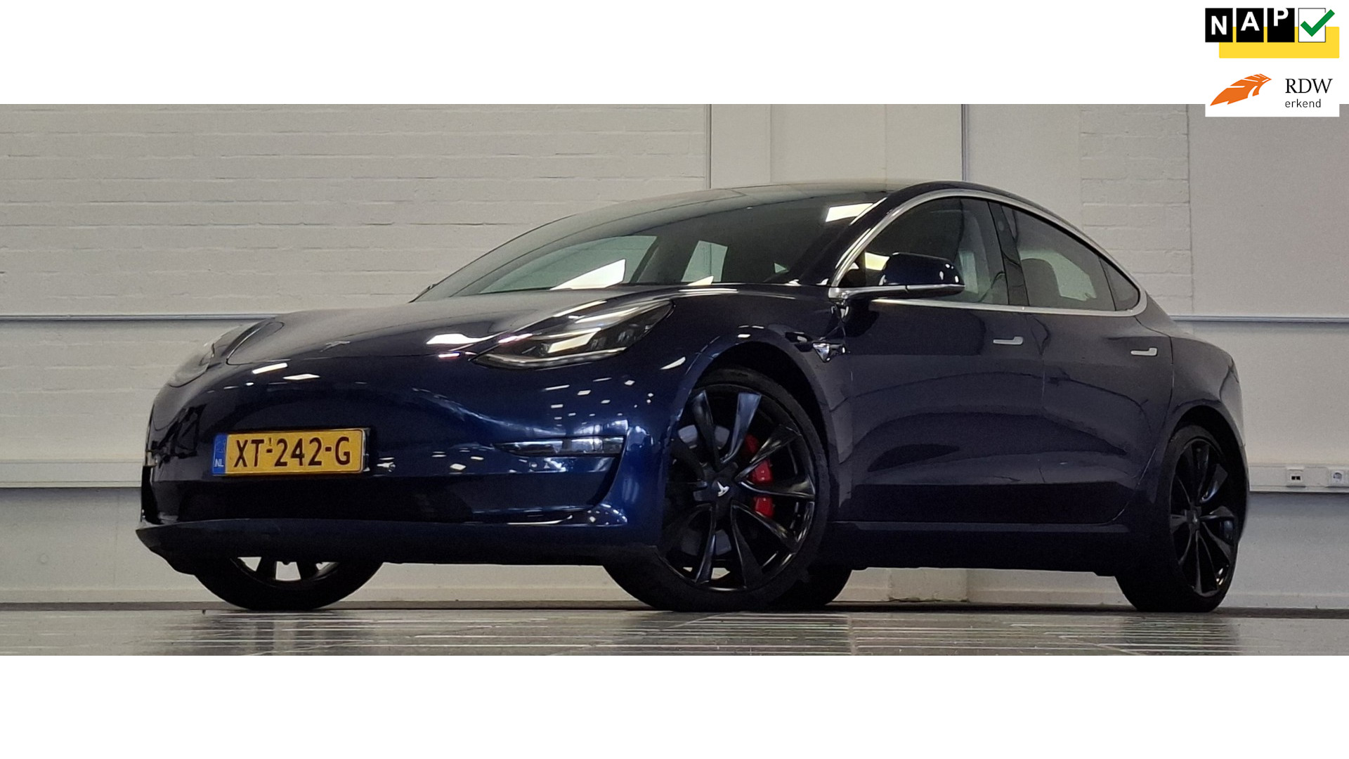 Tesla Model 3 Performance AWD 75 kWh 463PK SOH 83,9% Garantie Mooi!