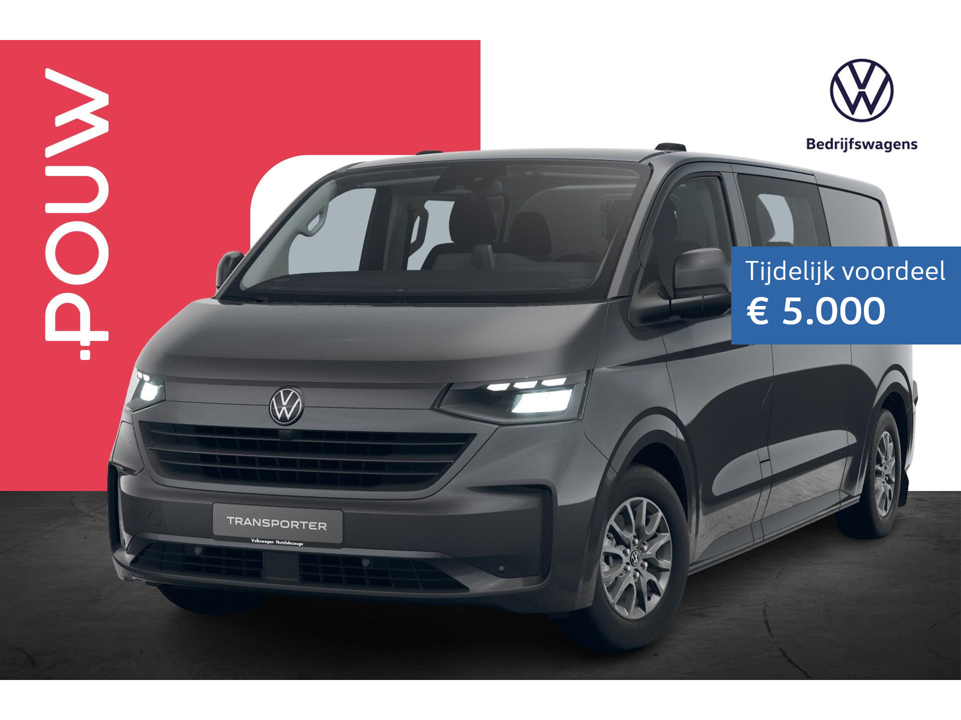 Volkswagen e-Transporter Dubbele Cabine 32 L2H1 218pk 71 kWh