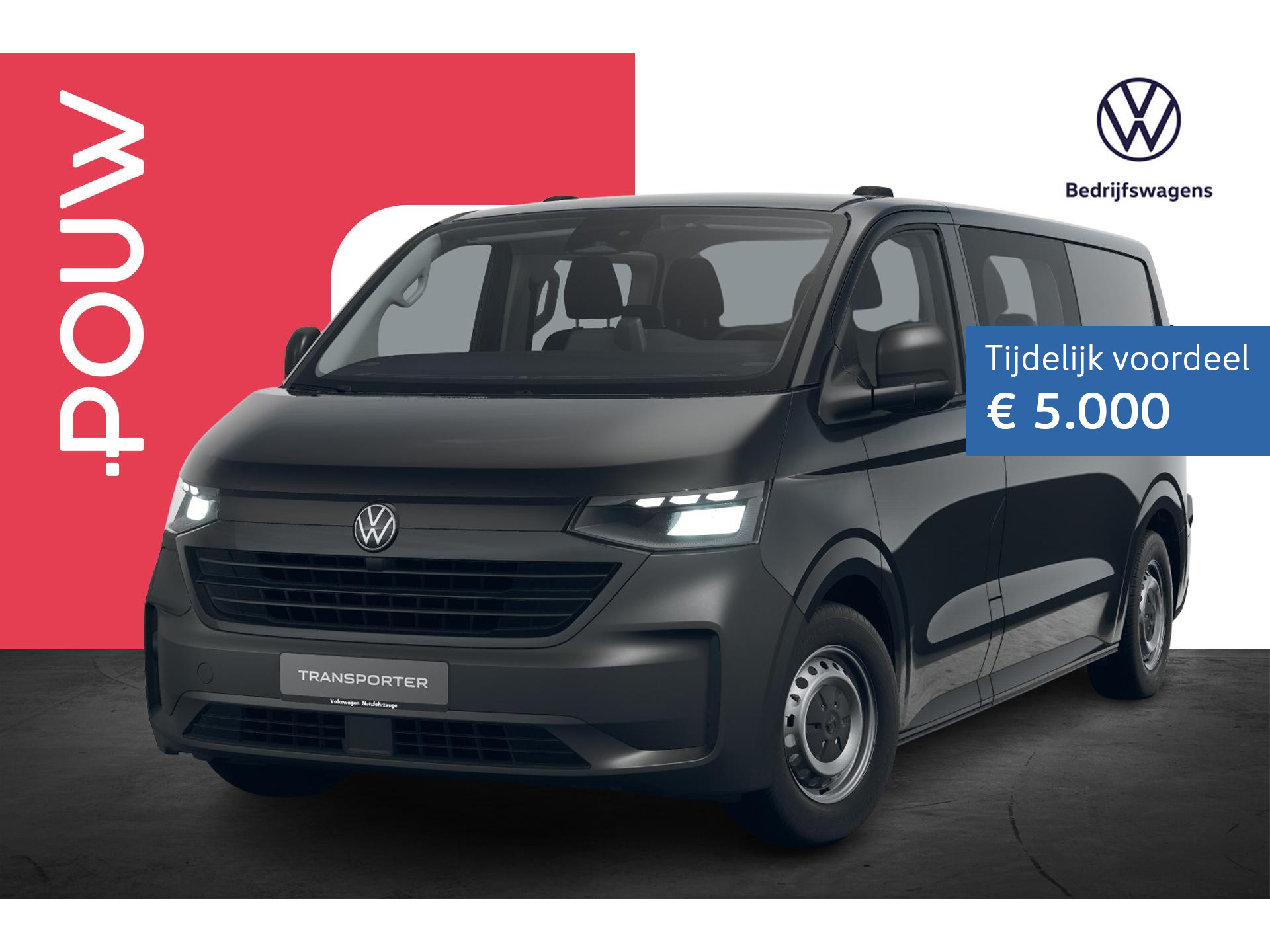 Volkswagen e-Transporter Dubbele Cabine L2H1 218pk 71 kWh accupakket