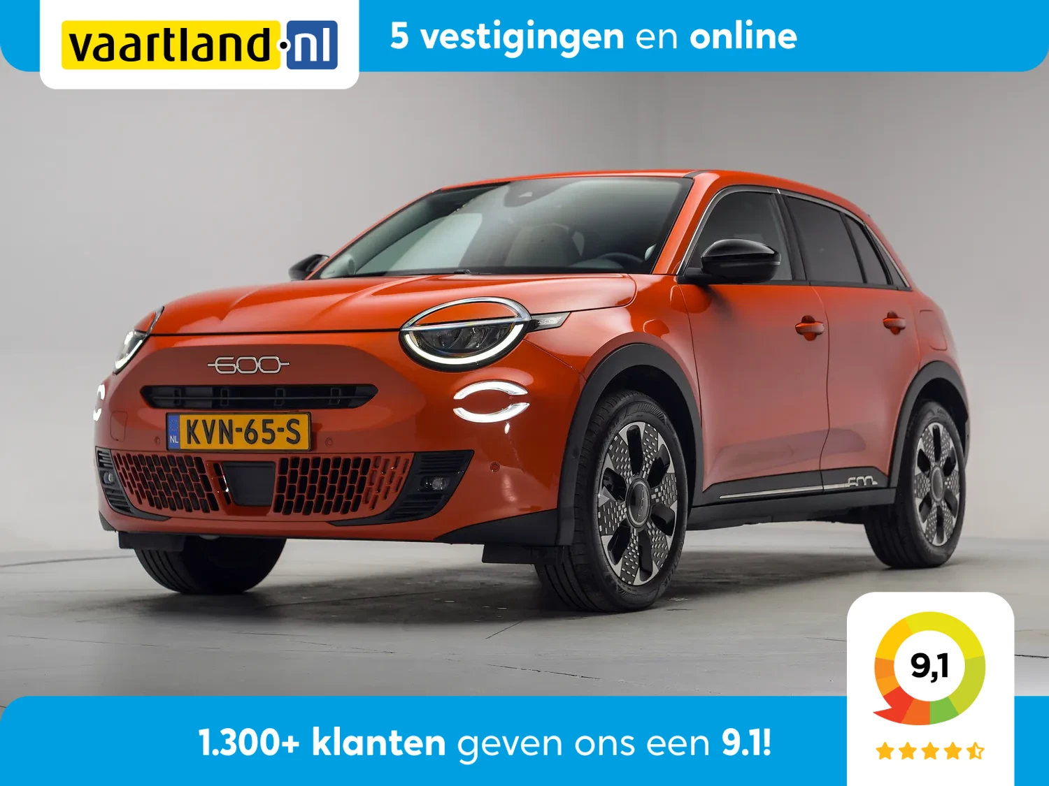 Fiat 600e La Prima 54 kWh [ SOH 96.6% Navi Apple/Android Stoelmassage ]