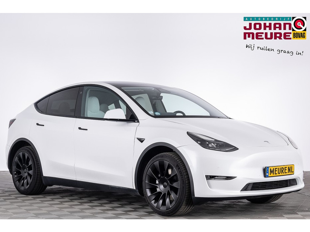Tesla Model Y Long Range AWD 75 kWh *SOH 92.4%* PANORAMADAK | Wit LEDER | 20 Inch