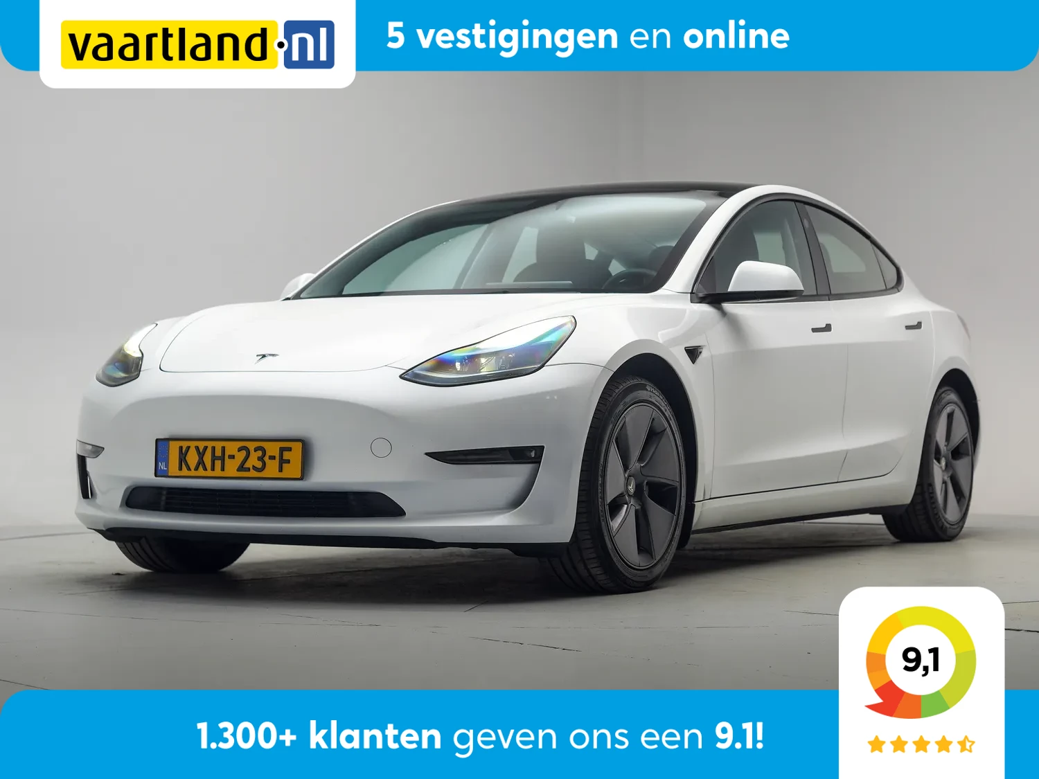 Tesla Model 3 Long Range AWD 75 kWh [ Panoramadak Camera Leder ]
