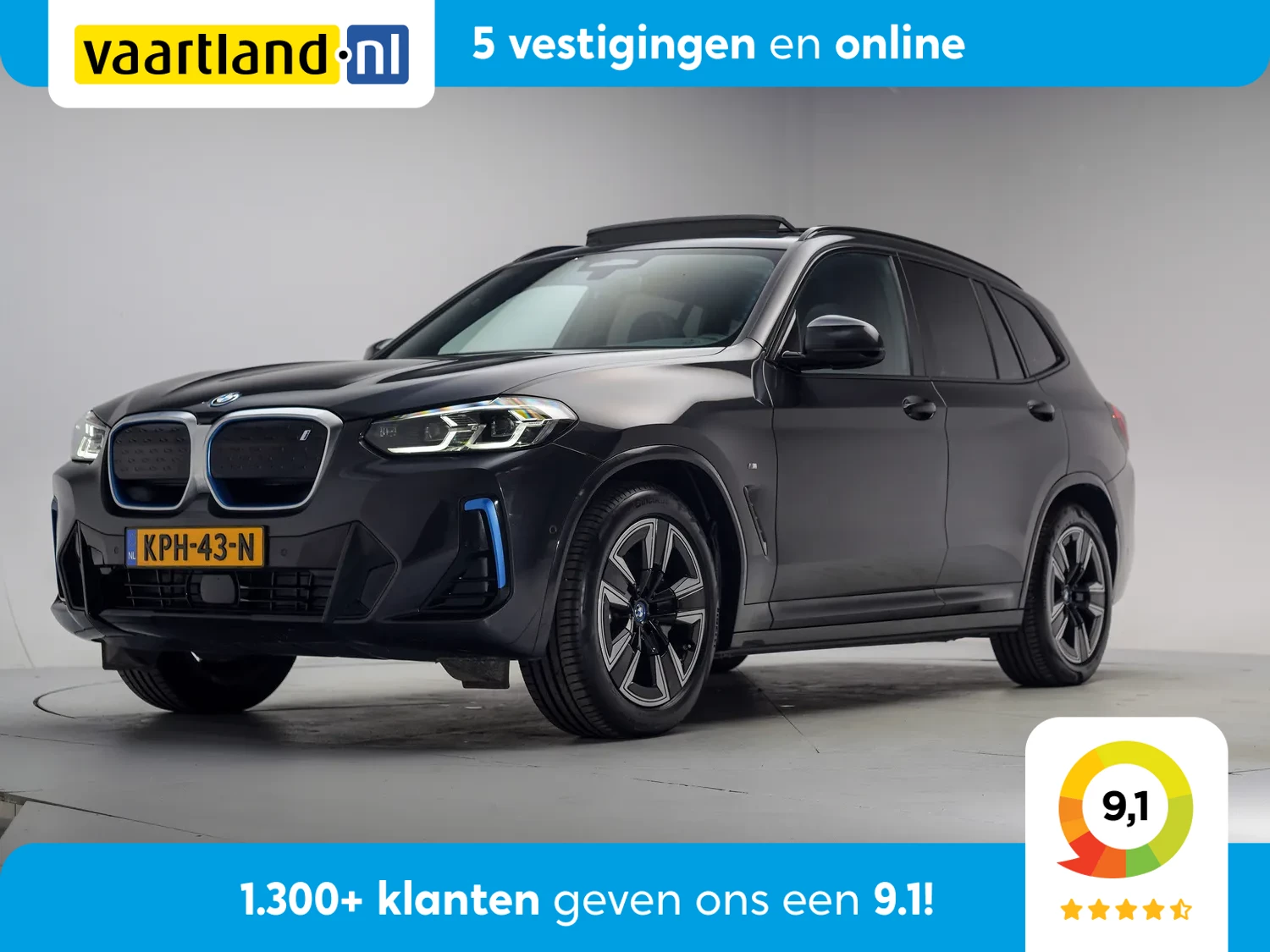 BMW iX3 M Sport High Executive 80 kWh 3-fase [ Panorama Leder Adapt.cruise Camera ]