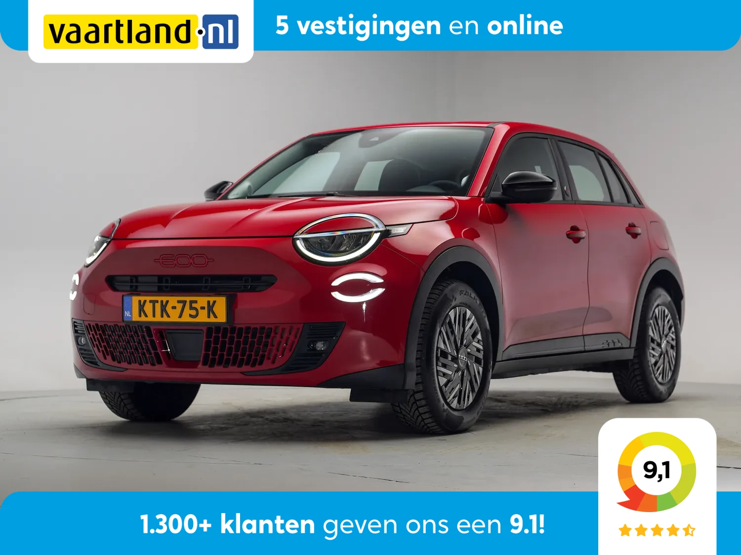 Fiat 600e RED 54 kWh [ LED Apple/Android Climate Cruise ]