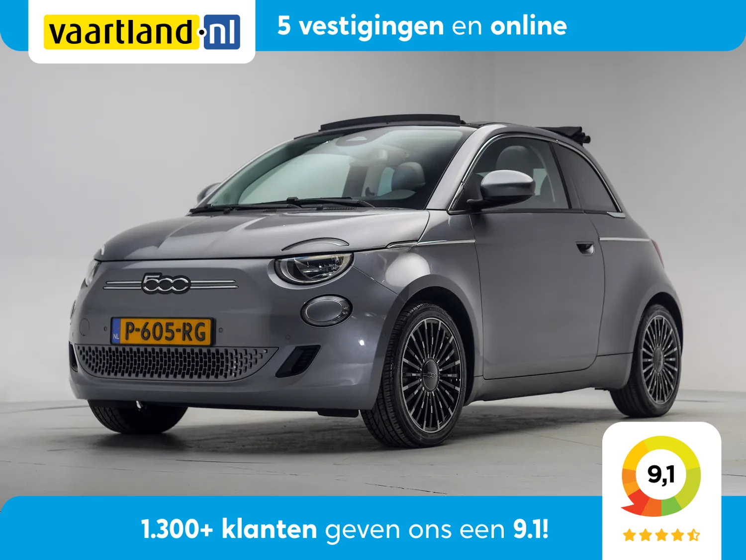 Fiat 500e CABRIOLET La Prima 42 kWh [ Navi Apple/Android Camera Climate ]