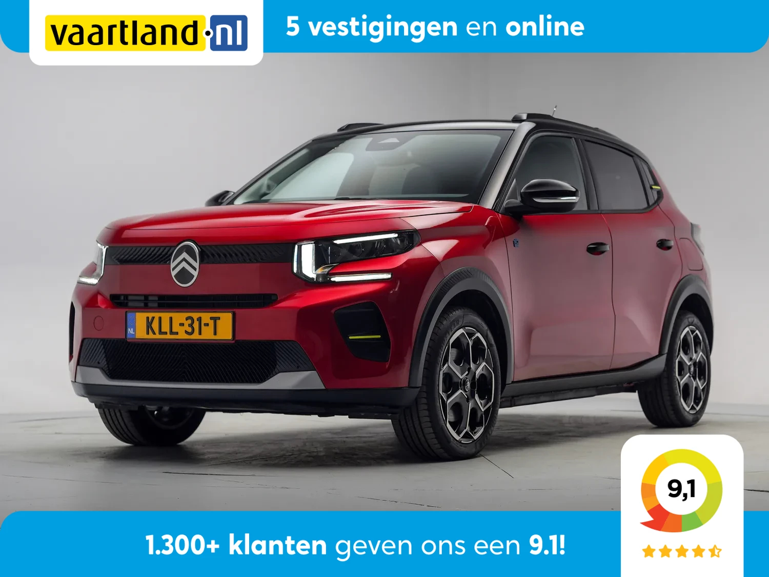 Citroën ë-C3 Max 113pk 44 kWh [ Slechts 900km! ][ Clima Half leder Apple/Android Camera Cruise ]