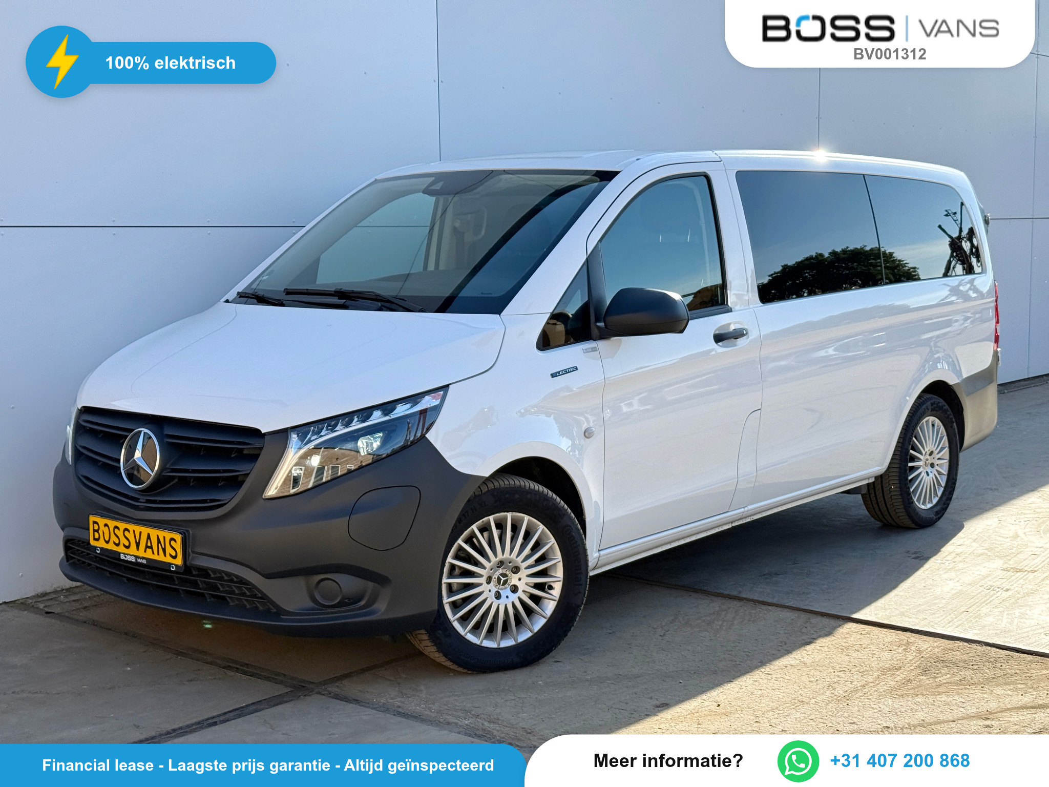Mercedes-Benz eVito Tourer 129 90kWh 204PK Personenvervoer L2 370km WLTP 92.2% (SOH) 7 Stoelen Elektrische Schuifdeur LED Lichtmetalen velgen 17inch 110kw Snelladen Climate Control Cruise Control