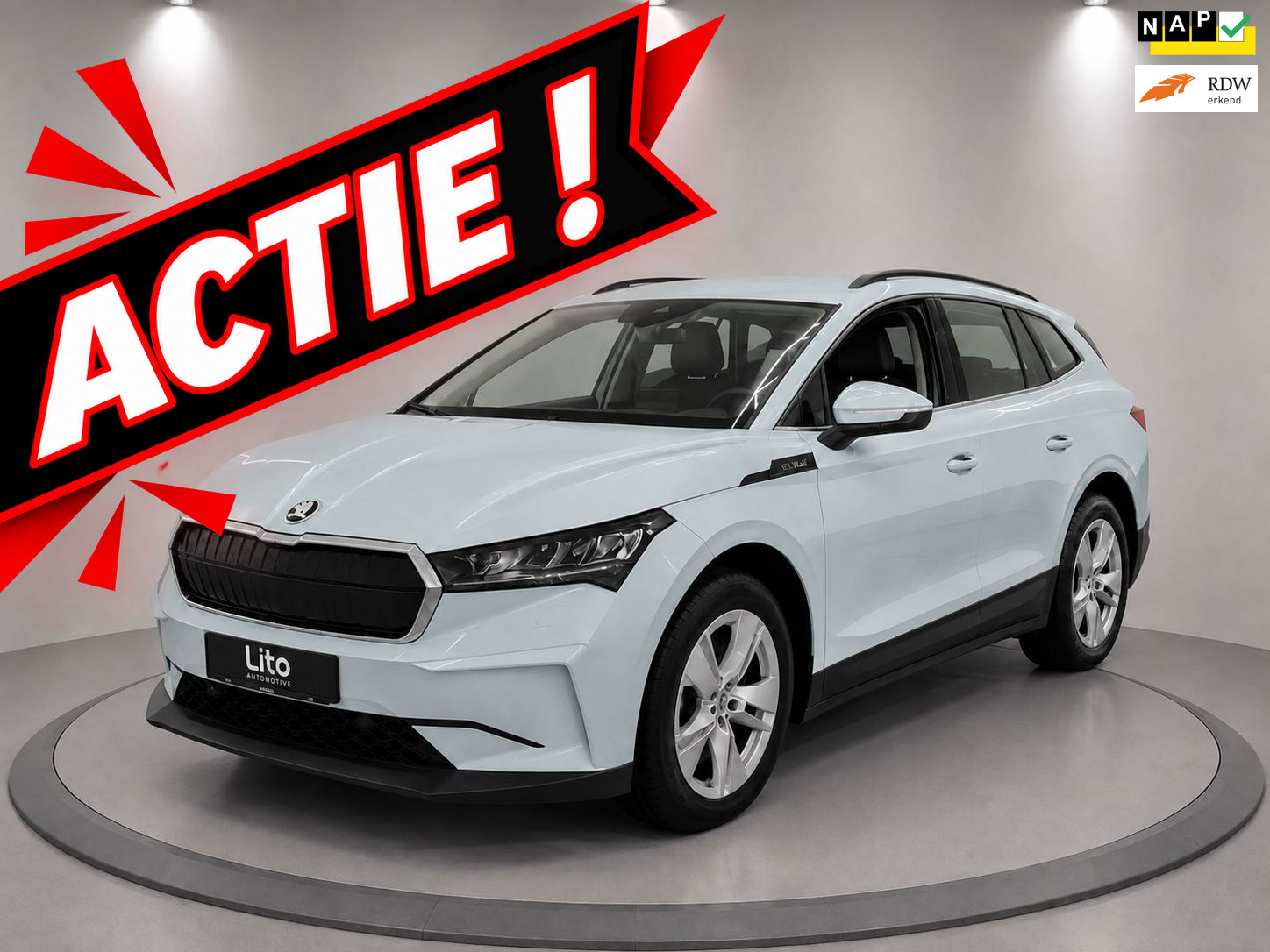 Škoda Enyaq iV 60|LEDER|NAVI|AIRCO|NL-AUTO|NAP|ELECTRIC|