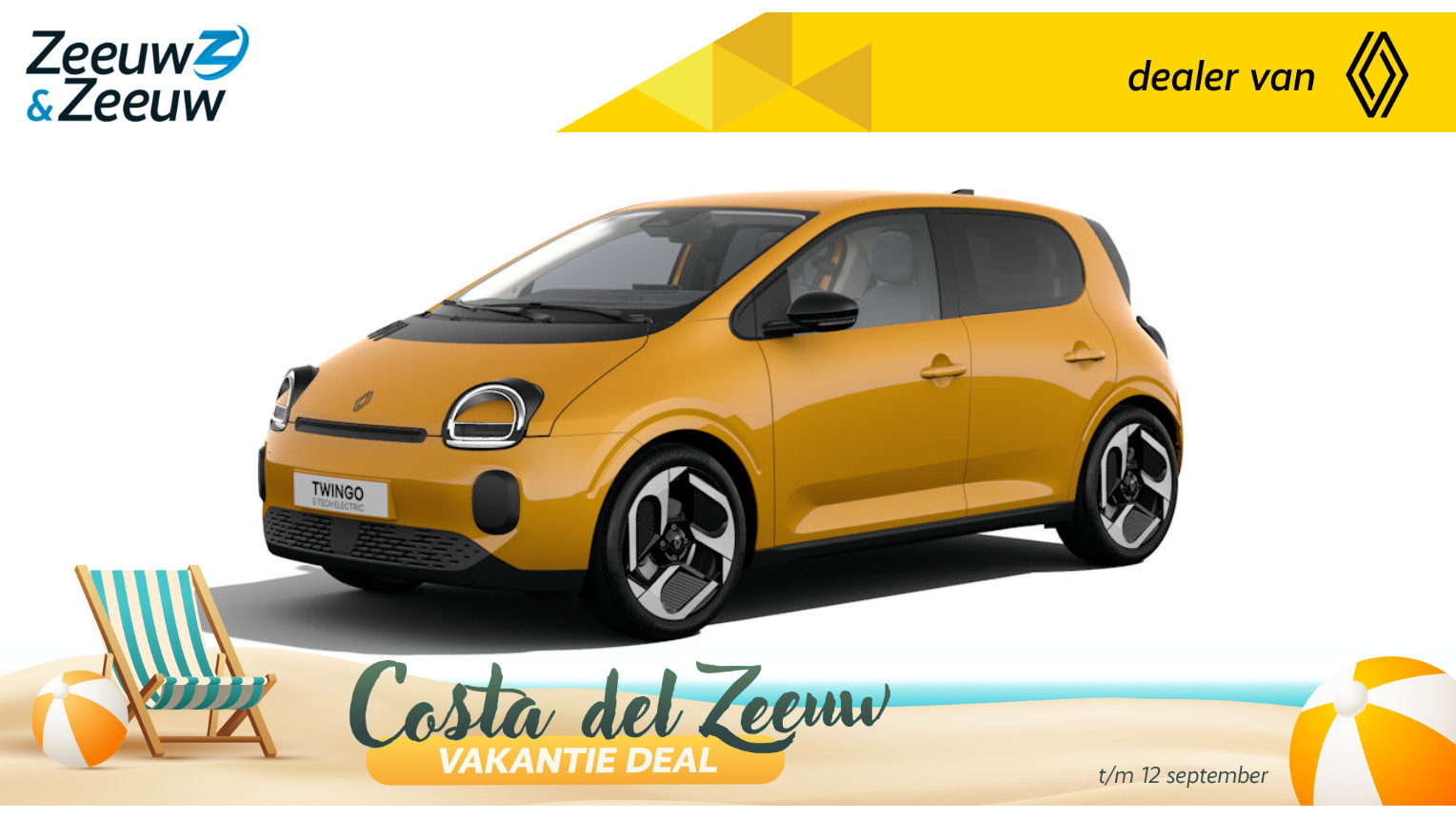 Renault Twingo (Zeeuw & Zeeuw Private Lease Actie v.a. € 376,-) urban range techno