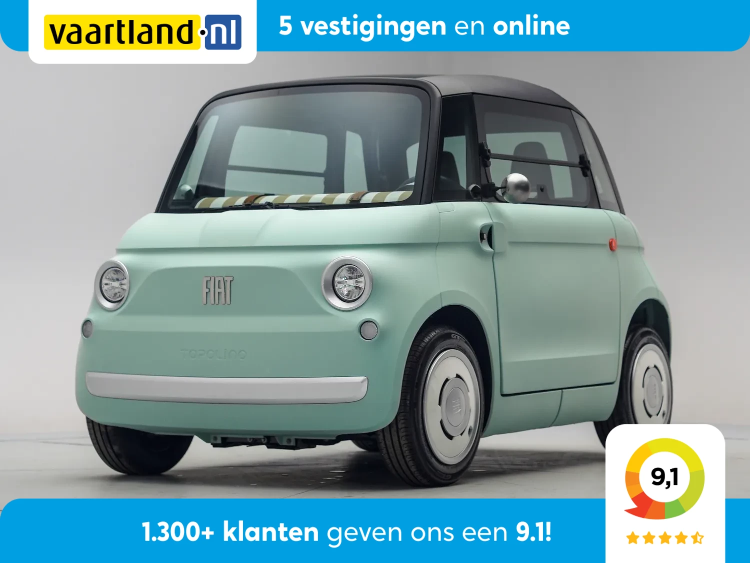 Fiat Topolino 75KM [ Panoramadak Direct leverbaar Inclusief 2 jaar garantie ]